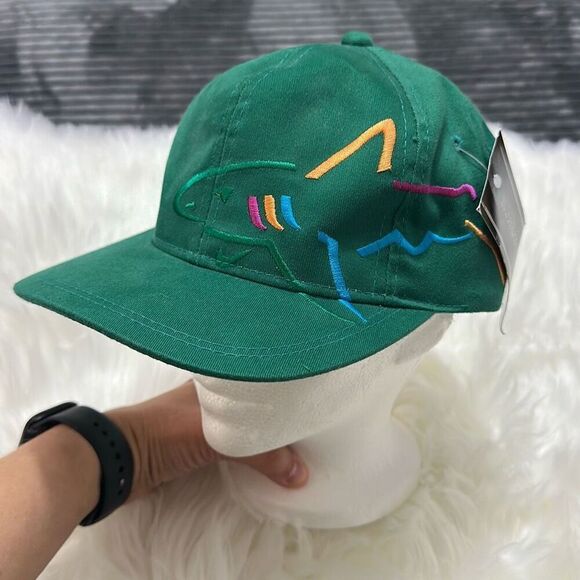 Vintage Greg Norman "The Shark" Adjustable Green Hat Cap NWT - Picture 1 of 11